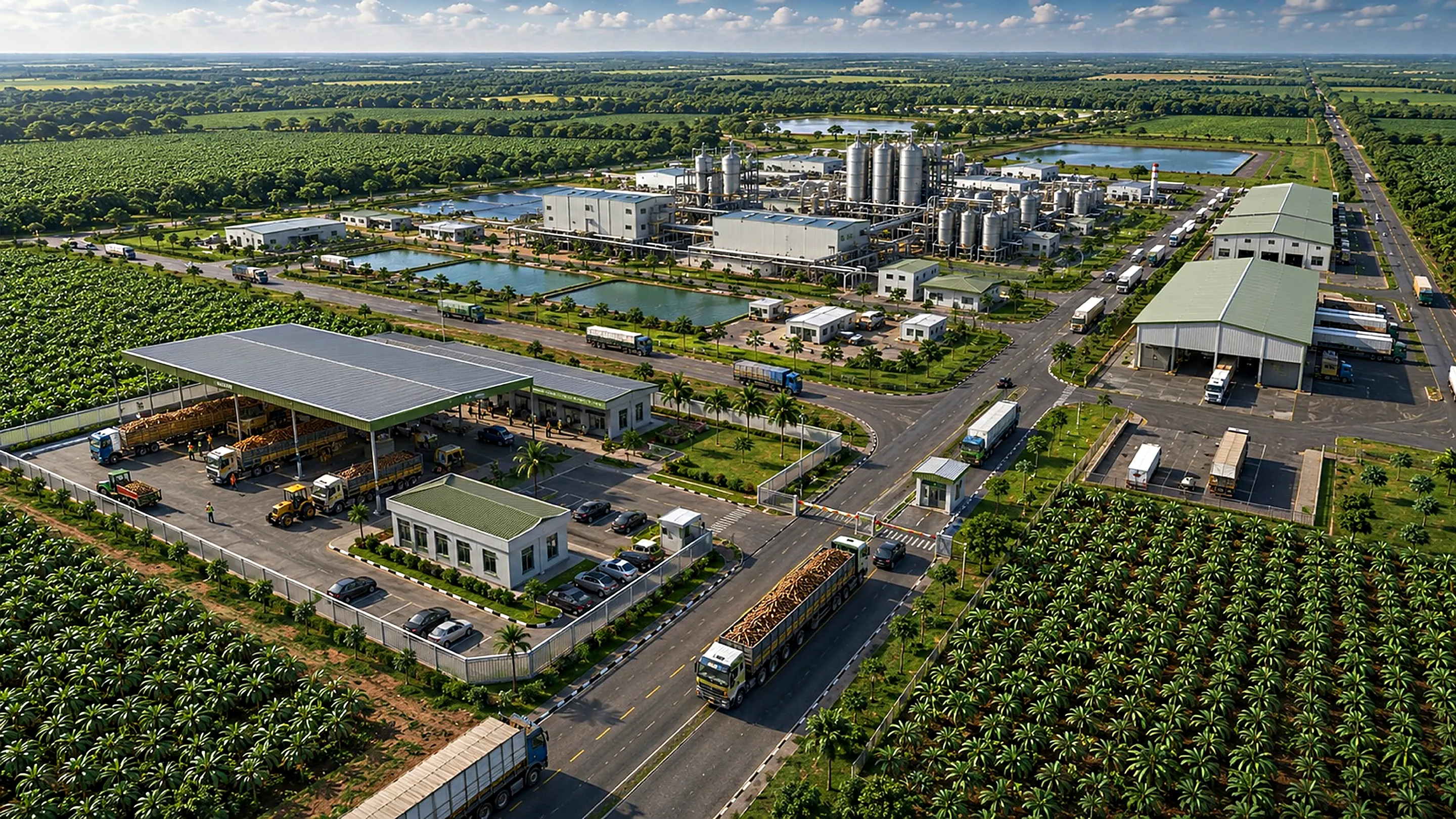 Conceptual aerial rendering of the AgroGlobal ICPI processing complex